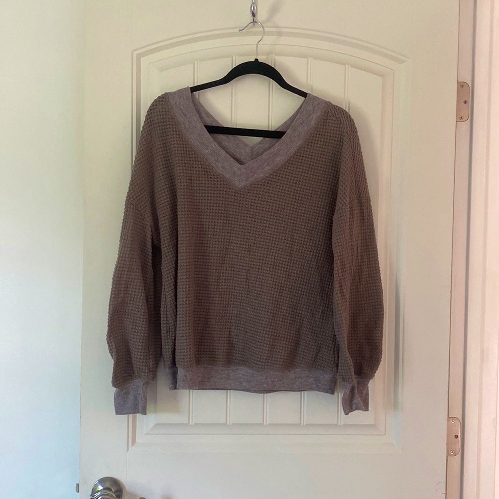 Anthropology Light weight gray sweater